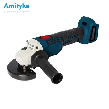 

100mm Brushless Electric Angle Grinder Grinding Machine Cordless Woodworking Metal Cutting Power Tool For 18V Makita Battery