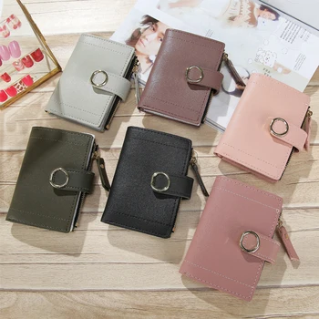 

2020 Women Wallets Small Fashion Brand Leather Purse Women Ladies Card Bag For Women Female Purse Money Clip Wallet