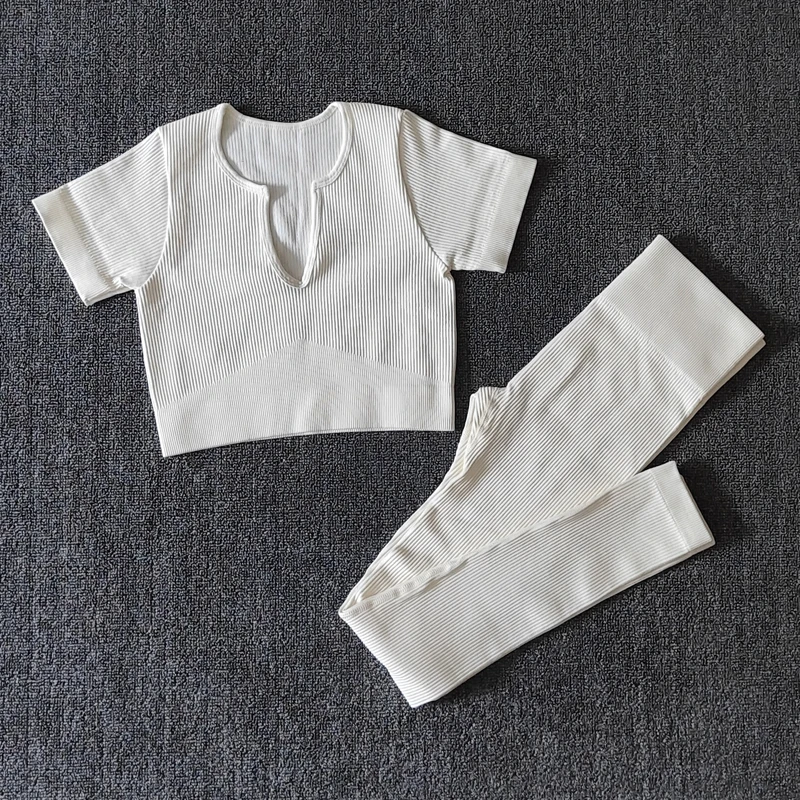 2/4/6PCS Seamless Women Yoga Set Workout Sportswear Fitness Bra Sport Pants Gym Clothing High Waist Leggings Shorts Sports Suits