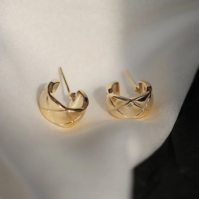 Plated Gold Hoop Earrings Loop Earring Classic Jewelry Hoops Huggie Small Hip Hop Fashion Korean | Украшения и аксессуары