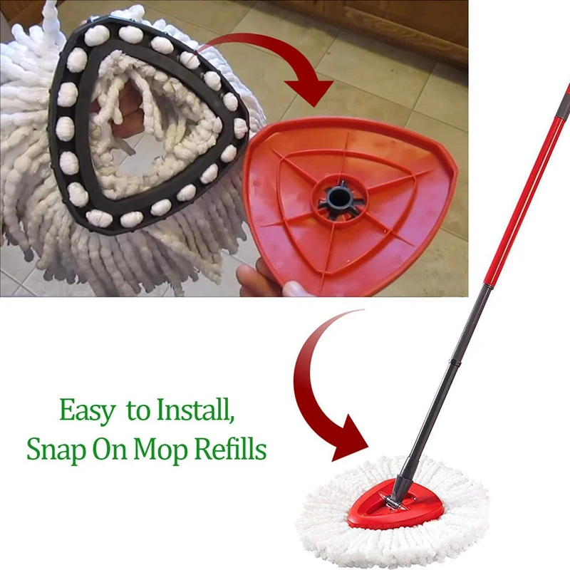 Spin Mop Refill for O-Cedar EasyWring, Microfiber Mop Replacement Heads(Pack of 4