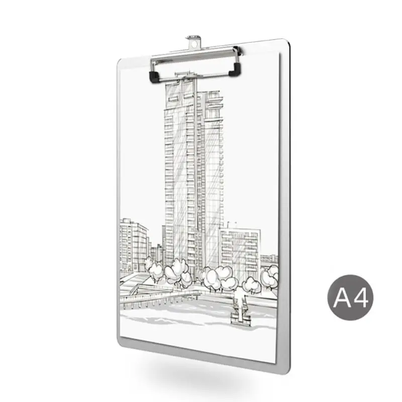 

A4 Aluminum Alloy Writing Clip Board Antislip File Hardboard Paper Holder Office