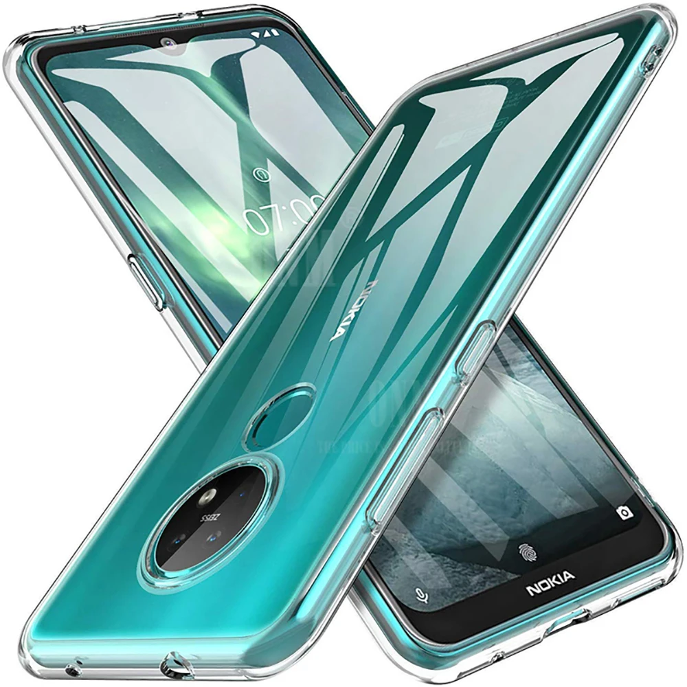 Чехол для Nokia 7 2 6 TPU силиконовый прозрачный облегающий Бампер Мягкий чехол