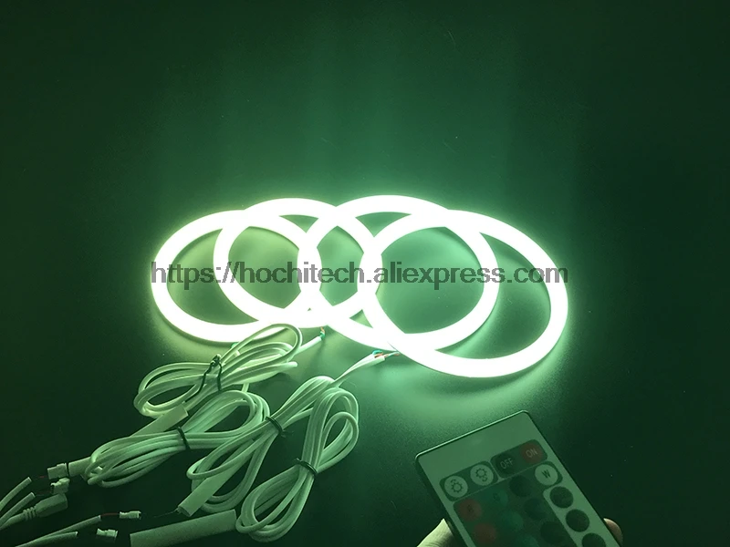 HochiTech 5050 SMD Хлопок многоцветный RGB светодиодный набор ангельских глаз с пультом дистанционного управления для Chevrolet Chevy AVEO 2011- стайлинга автомобилей