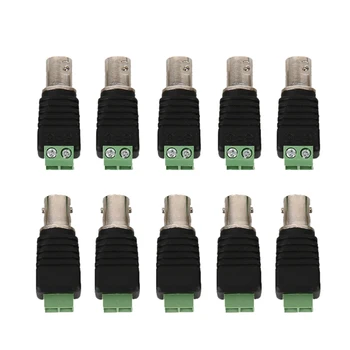 

High Quality 10pcs/Package Black & Green Female CCTV DC Power Connector Plug Adapters For CCTV Accessory
