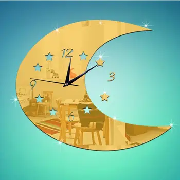 

Creative Mirror Wall Clock Fashion Living Room Mute Clock g