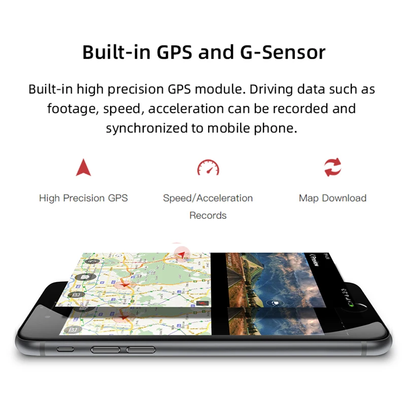 DDPai Dash Cam X2S Pro HD GPS скрытый автомобильный привод авто видео DVR Android Wifi Smart Connect