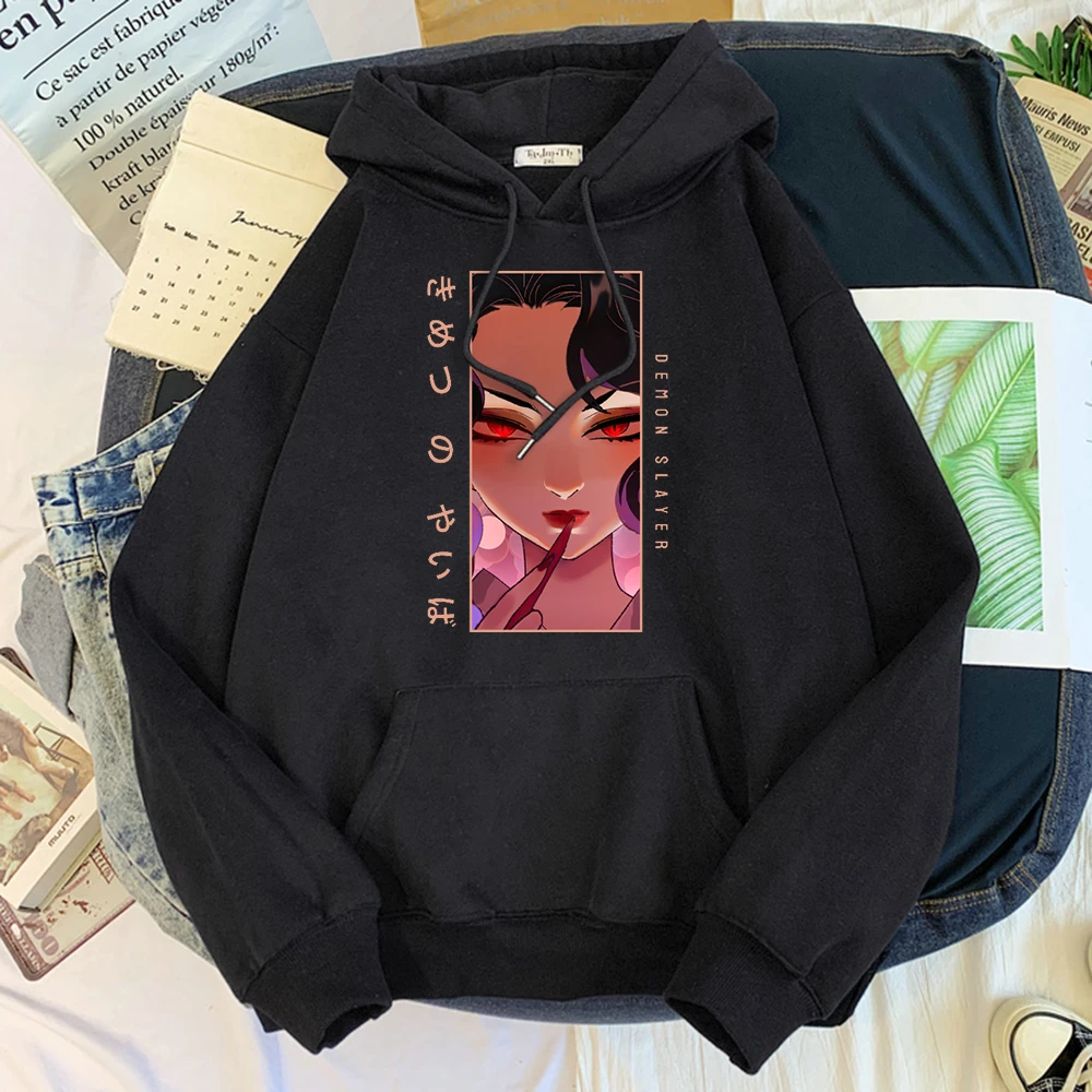 Anime Demon Slayer Anime Characters Printed Hoodie Women Fleece Oversize O Neck Sweatshirt Cosy Loose Female Warm Streetwear Top Hoodies Sweatshirts Aliexpress