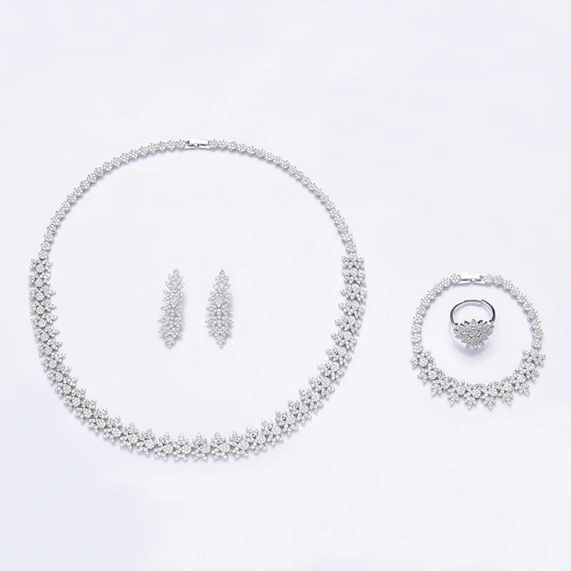 Bijoux HADIYANA mode breloque mariage ensembles de bijoux pour les femmes élégant cadeau nuptiale Z