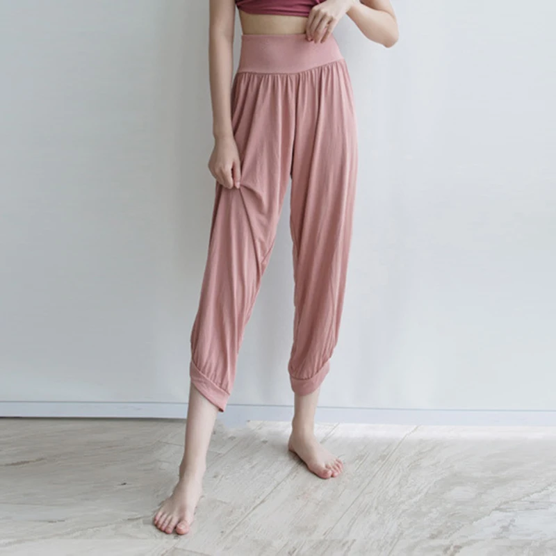 

Women Loose Yoga Pants High Elastic Waist fit Lady Pilates Exercise Training Fitness Sportswear Harem Pants Smooth Breathable