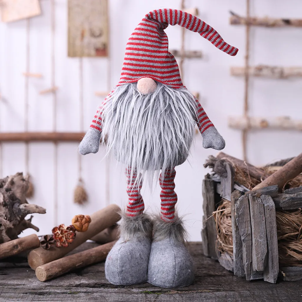 

Christmas Santa Claus Dolls Handmade Swedish Stuffed Toy Gnome Scandinavian Tomte Nordic Nisse Sockerbit Dwarf Gift #YJ