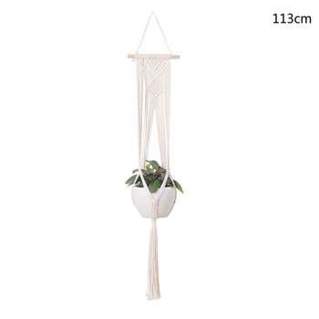 

Pot Holder Macrame Plant Hanger Hanging Planter Basket Jute Rope Braided Craft (Not Including Flower Pot)
