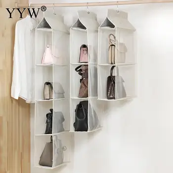 

Wardrobe Hanging Storage Bag Interlayer Bag Clothes Hangers Holder Portable Organizer Hanging Closet Non-Woven Fabrics Organiser
