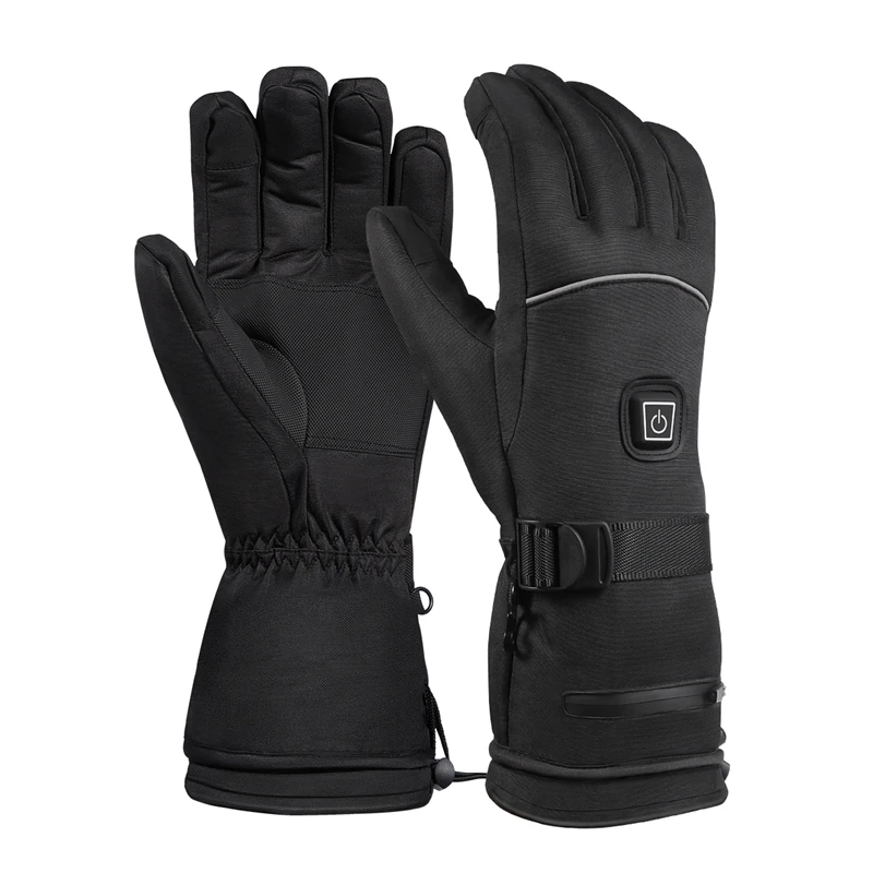 Зимние уличные спортивные аккумуляторные нагревательные перчатки с трехскоростным термостатом водонепроницаемые увеличивающие Длинные теплые нагревательные перчатки