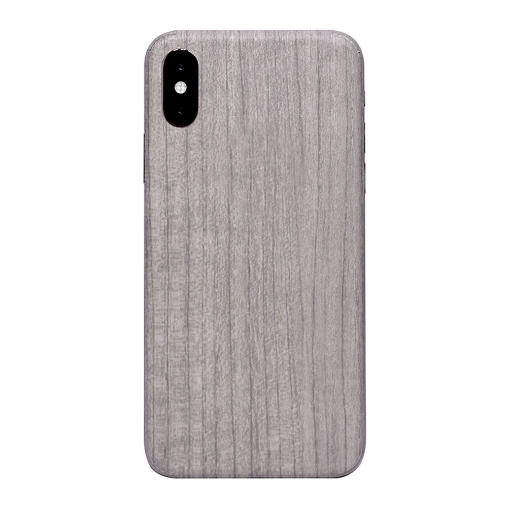 

PVC Full Cover Matte Film Anti Scratch Wooden Grain Adhesive Vintage Back Protective Removable Phone Sticker For IPhone X Xr