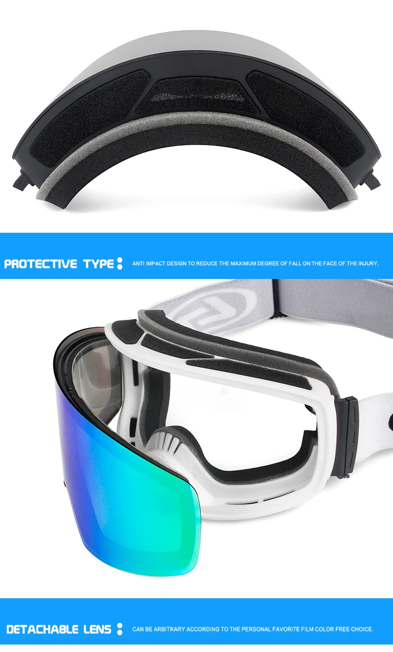 Ski Goggles men women Double Layer Large Spherical UV Protection Windproof Anti Fog polarized snowboard goggles
