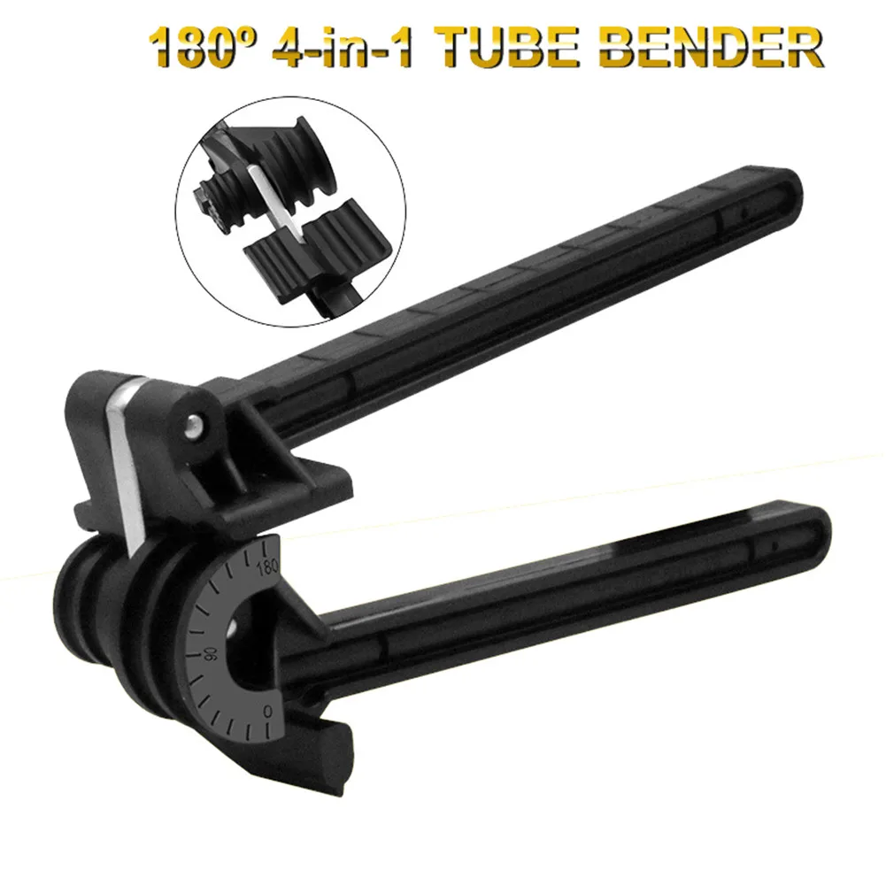 

New 4 in 1 180 Degree Pipe Tubing Bender For 3/16in 1/4in 5/16in 3/8in Tube Heavy Duty Bending Tool Four-slot Combination Bender