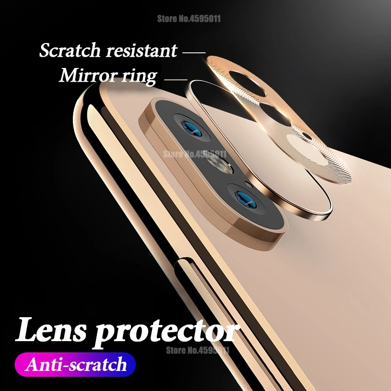 Защита объектива камеры для iPhone XS MAX XR X Защита камеры кольца крышка для iPhone XS MAX XR XS защитное металлическое кольцо