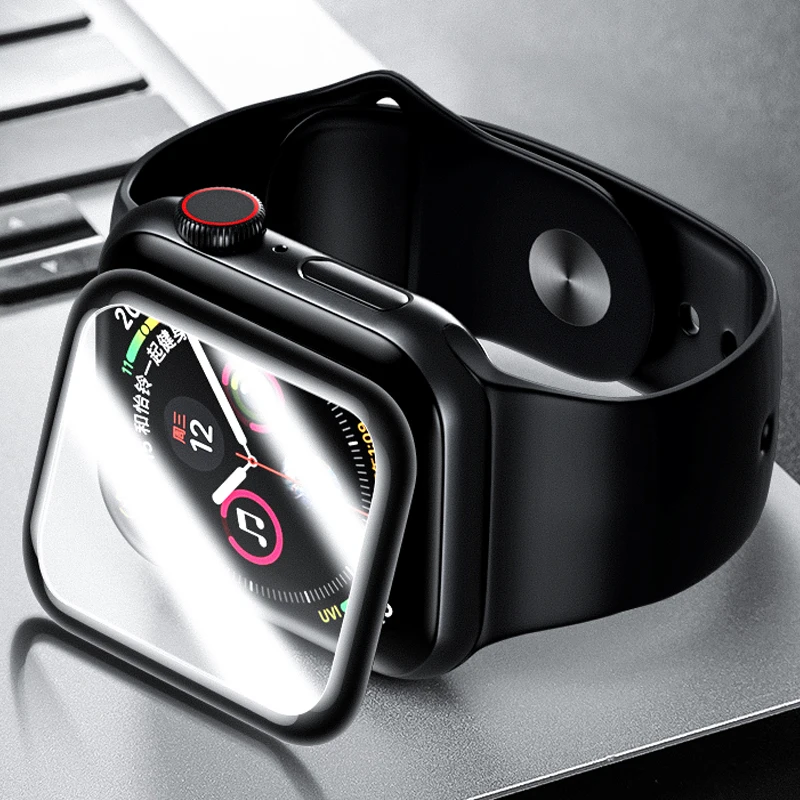 3D полное покрытие из закаленного стекла для Apple Watch Series 3 2 1 38 мм 42 мм Защита экрана для iWatch 4 5 40 мм 44 мм Полное стекло Gule