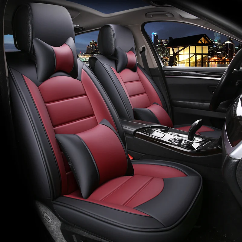 Eco-leather auto seats covers PU Leather Car Seat Covers for volvo v40 mercedes w205 toyota yaris s