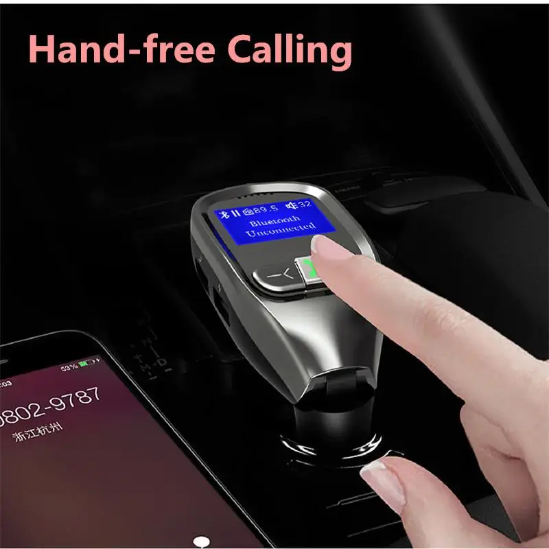 Универсальный Флип беспроводной Bluetooth Автомобильный MP3-плеер ЖК-дисплей автомобильные звонки через гарнитуру автомобильный Bluetooth fm-передатчик с USB зарядным устройством