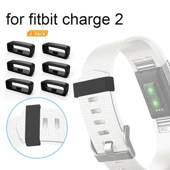 

6xrubber Fastener Rings Security Loop Replacement For Fitbit Charge 2 Fitness Умные Аксессуары Smart Accessories Dropshipping