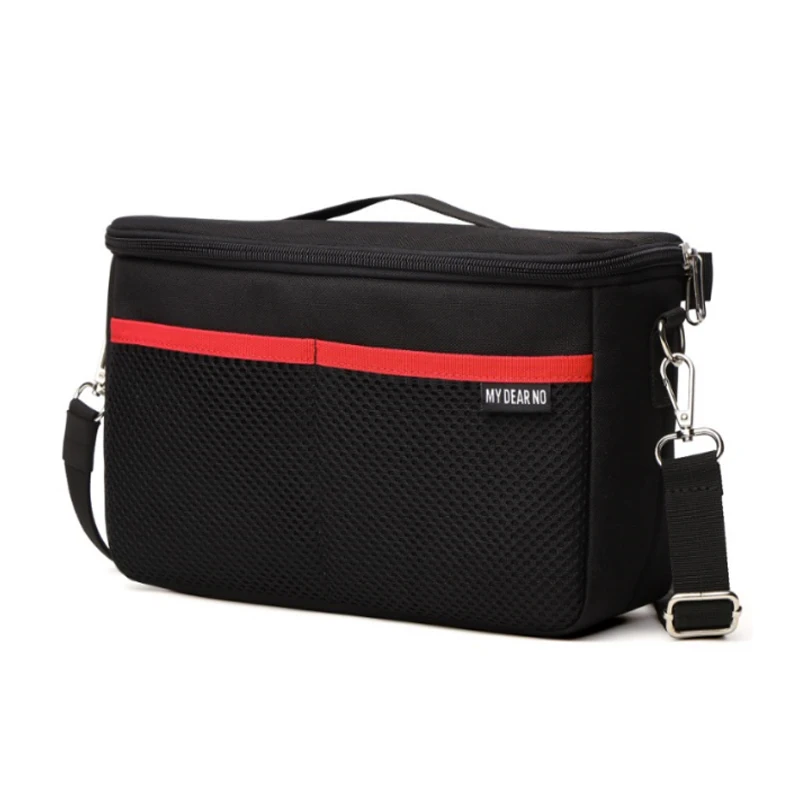

Black DSLR Partition Padded Camera Bag Insert Case Divider Waterproof built-in Insert Camera Bag For Nikon For Canon Lens