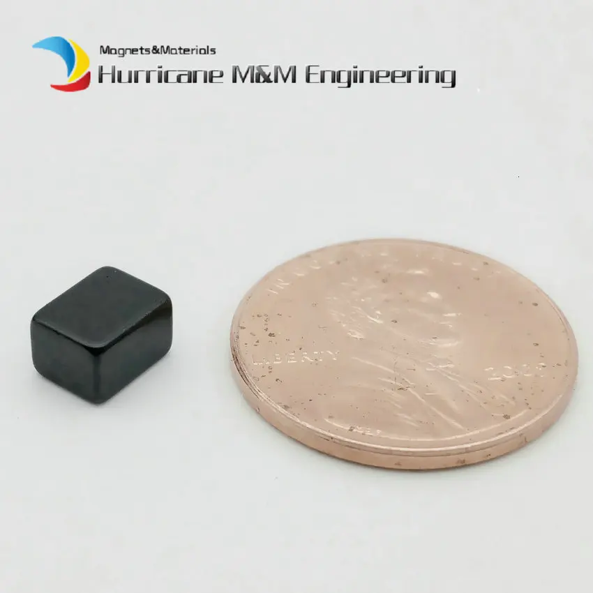 Блок Магнит 6,45x5x4 мм черный эпоксидный покрытие мощные магниты NdFeB неодимовые постоянные магниты редкоземельных магнитов 24 шт