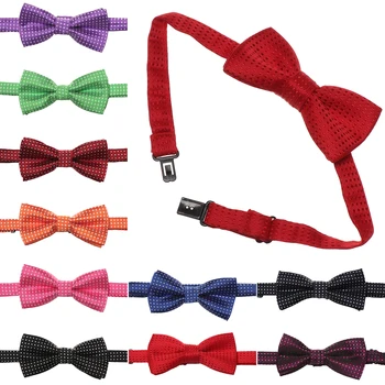 

Adjustable Bowtie School Boys Kids Children Wedding Arch Plaid Dot Tie Necktie Bowtie Satin Necktie For Wedding Party Bow-knot
