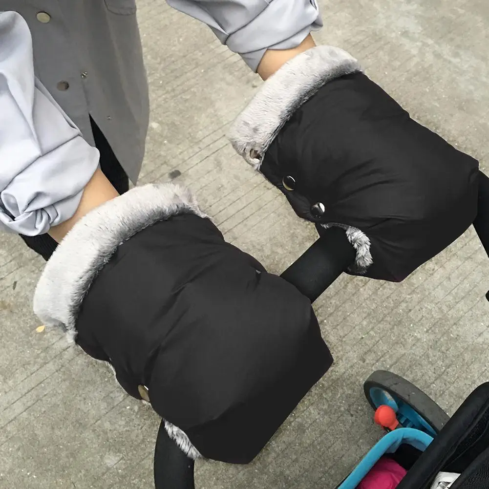 Зимние варежки на коляску pram муфта для рук Детские коляска обувь теплом меху