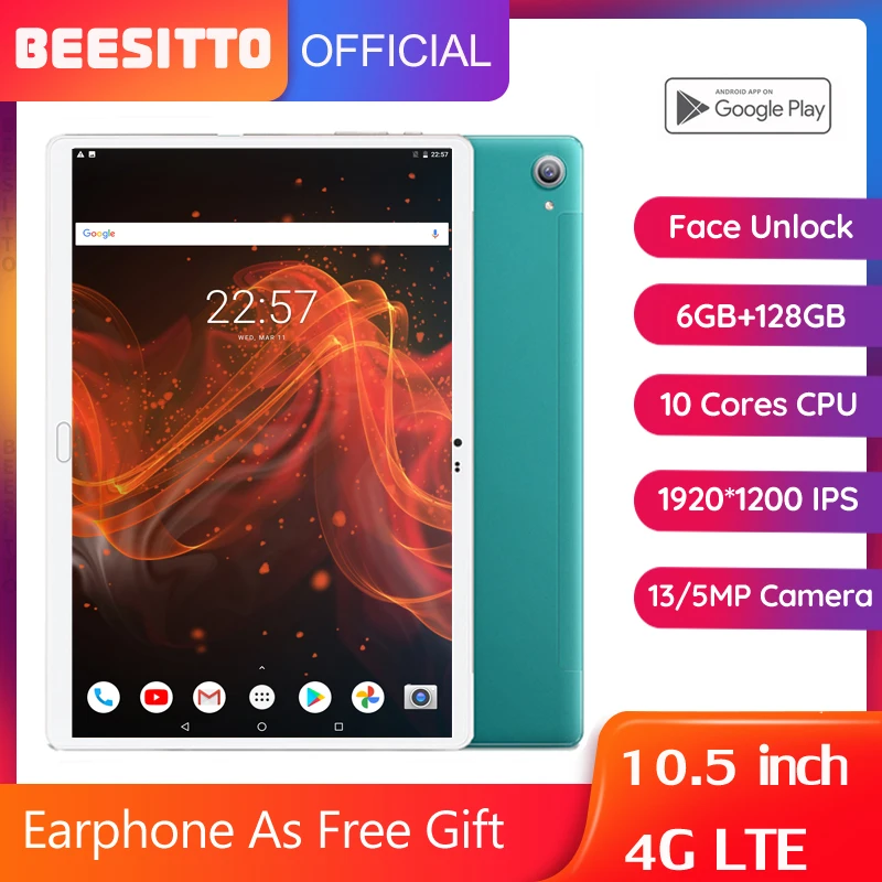 Artículo caliente 2021 el más nuevo de doble 4G teléfono Tablet PC 10,6 pulgadas MT6797 Deca Core 1920*1200 de 2,5 K IPS pantalla WiFi 5G 6GB + 128GB ROM tabletas планшет 7WJoR3qgqRW