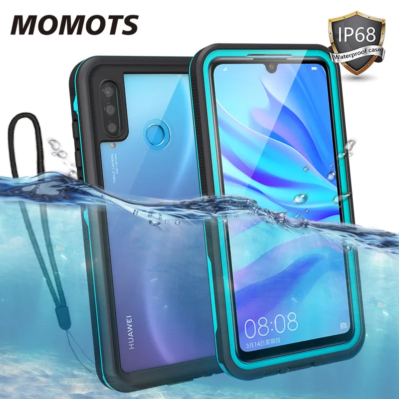 MOMOTS водонепроницаемый чехол для Huawei P30 Lite Pro 360 противоударный P20 P40 Прозрачный