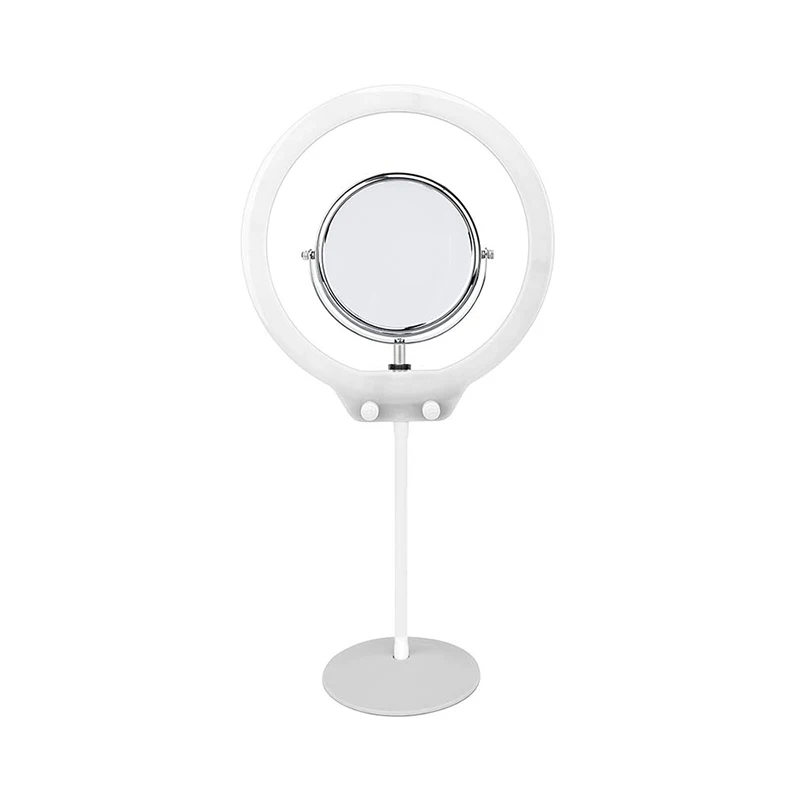 

FFYY-Zomei Zm128 Portable Camera Phone Video 128 Led Ring Light 3200K-5600K Bi-Color Dimmable Decoration Lamp with Mirror and Ph