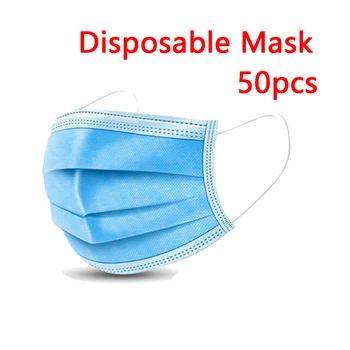 

50pcs respirator Disposable Face Mask mouth Mask Protective caps dropshipping pm2.5 wholesale Anti Odor Smog Custom dust masks