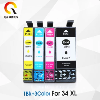 

T34 34XL Refillable Ink Cartridge 4-color T3471 T3474 Ink Cartridges for Epson 3725DWF 3720DWF Printers T34XL