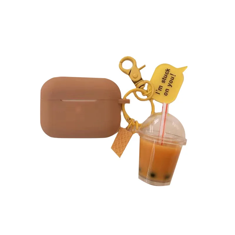 

Cartoon Bluetooth Earphone Case for Airpods Pro Cute Accessories Protective Cover for Air Pods 3 Silicone Beer Coffee Milk Tea