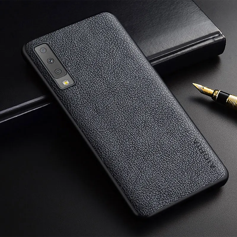 silicone case for samsung Case for Samsung Galaxy A7 2018 slim premium PU leather funda coque capa Business Style Case Cover for Samsung Galaxy A7 2018 cute samsung phone case Cases For Samsung