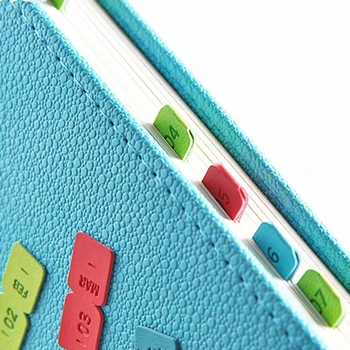 

Kawaii Leather Journal Monthly Stickers Stationery Sticker Index Label Bookmark for Planner Diary Office School Supplies
