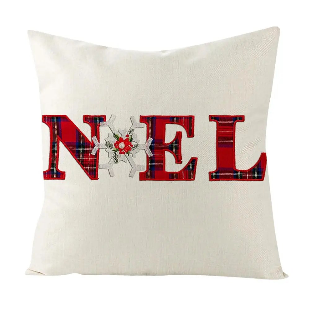 Рождественские наволочки для подушек хлопковая льняная наволочка дивана