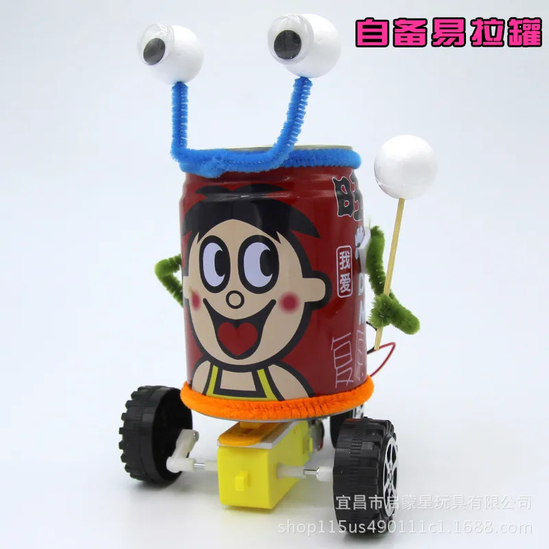

Science And Technology Small Production Cans Robot Wang Zi Walk Sway Brother DIY Invention Creative Toy Model