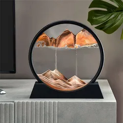Modern Home Decor Moving Sand Art Picture Glass Sandscape 3d Hourglass In Motion Display Flowing Sand Frame