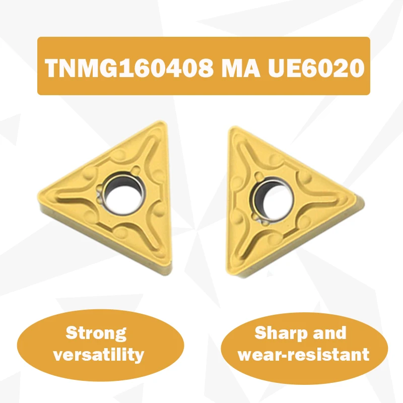 

10PCS TNMG160408 MA UE6020 Carbide Inserts TNMG 160408 Blade External Turning Tool CNC Metal Lathe Cutting Tool Accessories