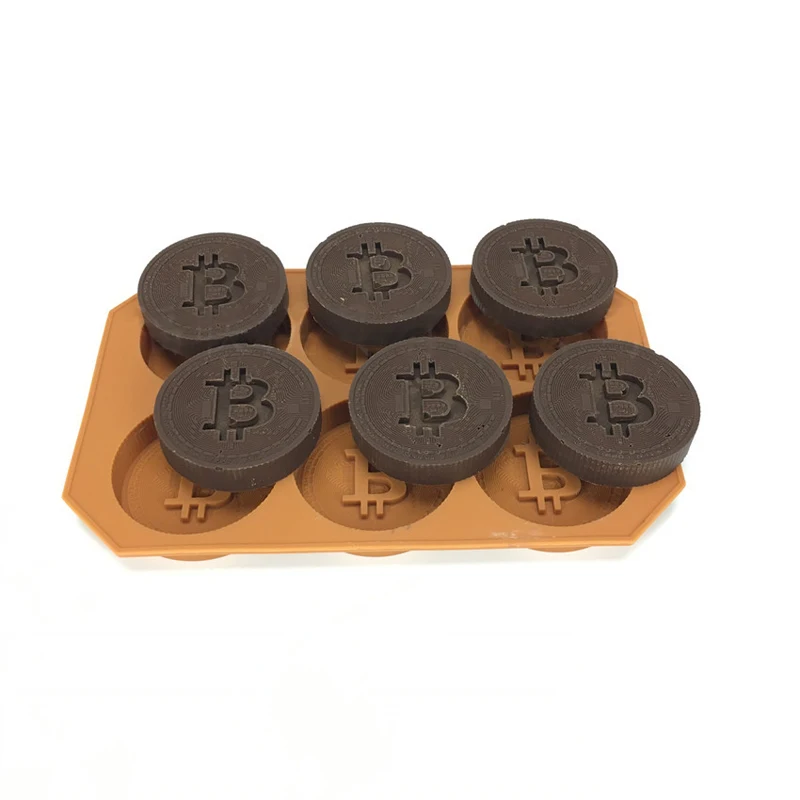 Bitcoin Silicone Ice Cube Mold Tray Freeze Mold Bar Pudding Jelly Chocolate Maker Mold Ice Cube Jelly Chocolate Maker Mould