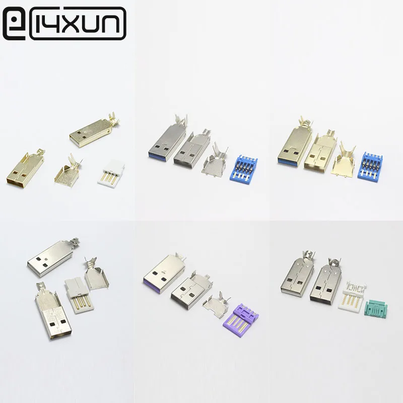 5 комплектов USB 2 0 Тип A штекер типа позолоченные или никелированные разъемы usb