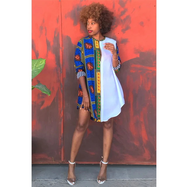 Amarachi Long Shirt Print Dress - Image 3