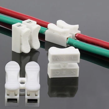 

30pcs CH2 Quick Splice Lock Wire Connectors 2Pins Electrical Cable Terminals For Easy Safe Splicing Into Wires 20x17.5x13.5mm