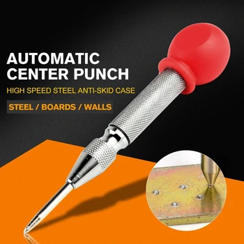 

Spring Promotion! 1Pcs HSS Center Punch Stator punching Automatic Center Pin Punch Loaded Marking Drilling Tool With A Protectiv