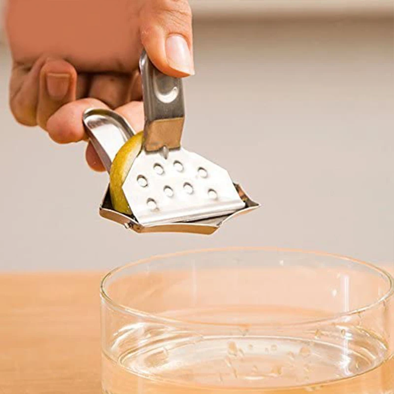 LemonLimeSqueezerMetalPortableMiniSqueezersClipsManualJuicer