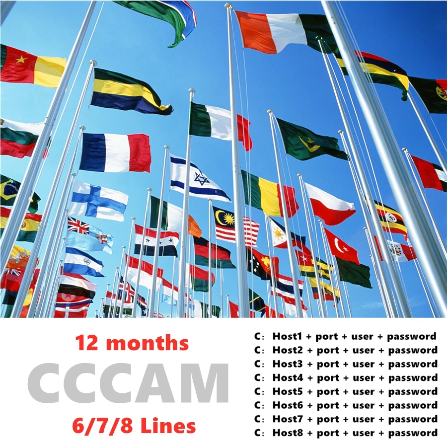 

Cccam Europa 6/7/8 cline for 1 year Spain Oscam cline use for V8Super V8 Nova Satellite TV Receiver Europe channels
