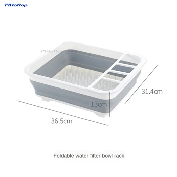

Multi-Function Foldable Drain Dish Rack Kitchen Household Installed Bowl Chopsticks Tableware Storage Basket Put Dishes Shelf